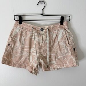 Vuori Womens Ripstop Shorts Tropical Palm Print Clay Pink XS VW364